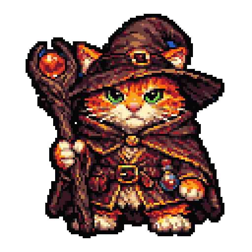 Cat wizard sprite